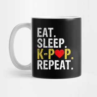 Eat Sleep K-Pop Repeat Korean Pop Fan Mug